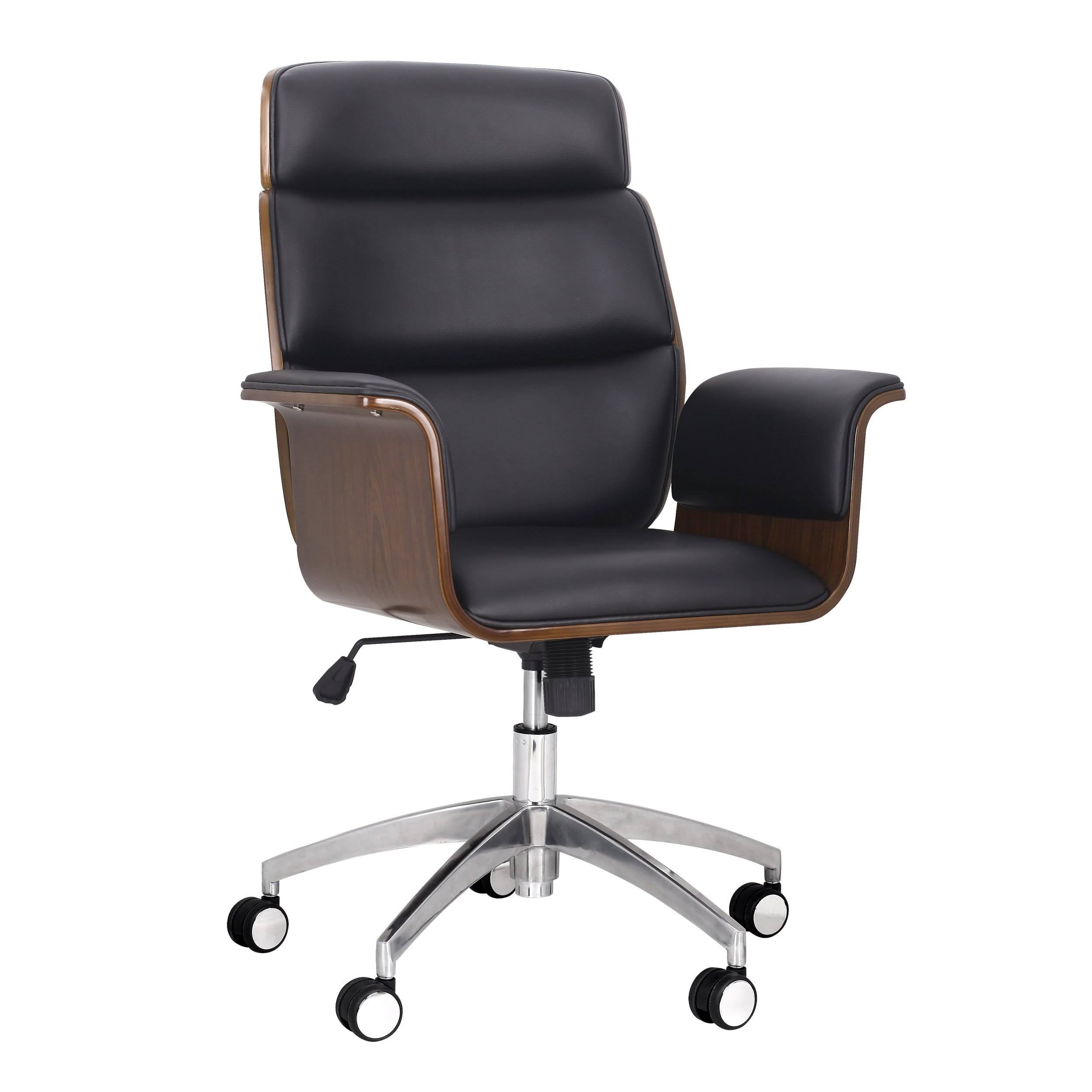 Walnut/Black Swivel Office Chair I5481