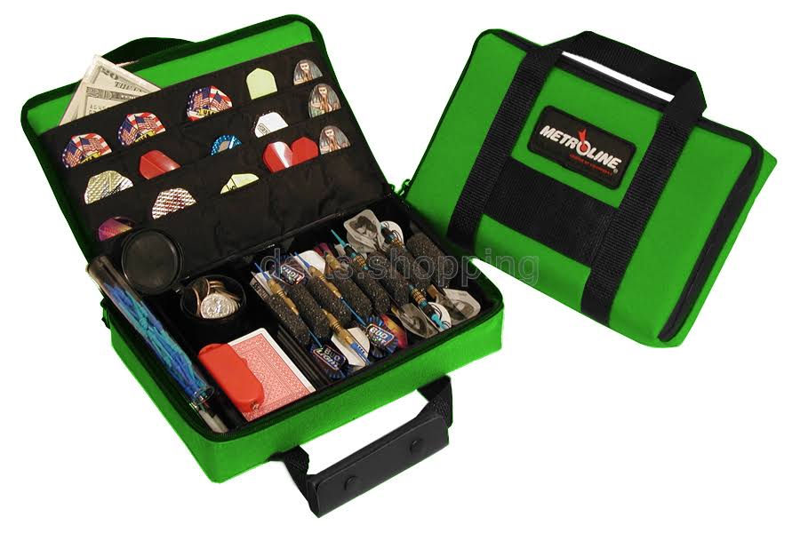 Large Neon Green Dart Case L349