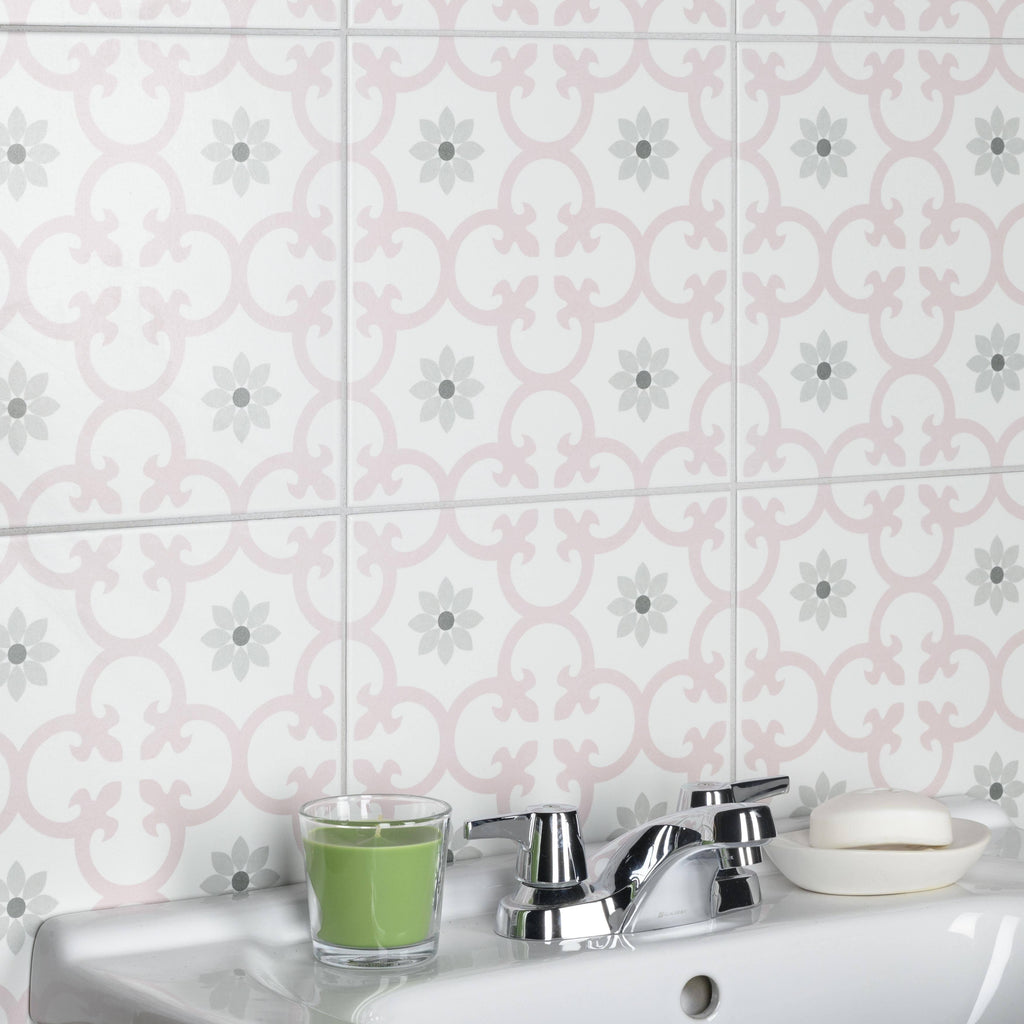 10x22 Square Encaustic Floor and Wall Tile Q638