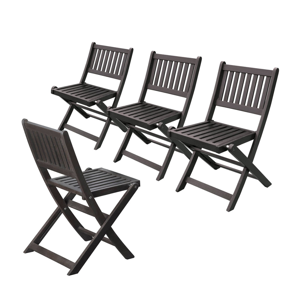 4pk Black Folding Chairs I8578