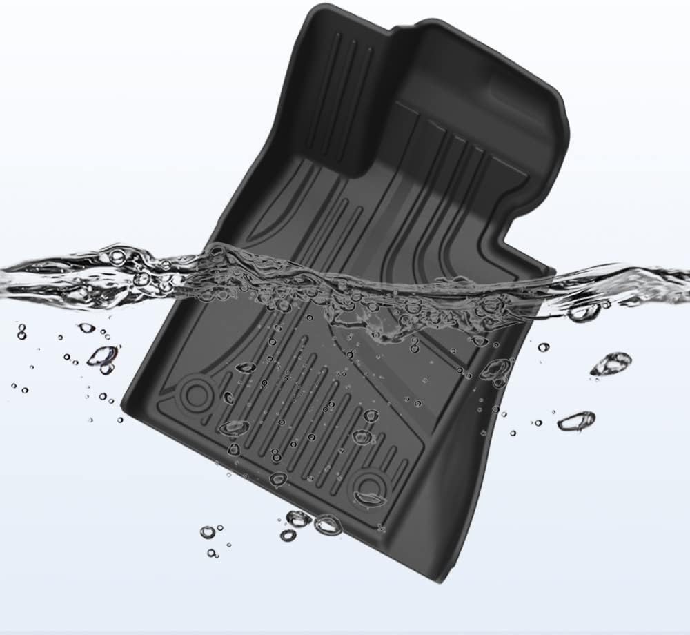 TPE Heavy Duty All Weather Car Floor Mats Full Set 1st & 2nd Row Rubber Floor Liners U766
