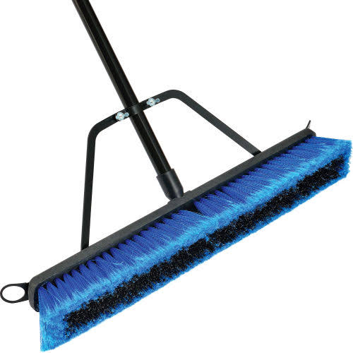 24x22 Push Broom with Plastic Block and Steel Handle, Pkg Qty 4 F906473