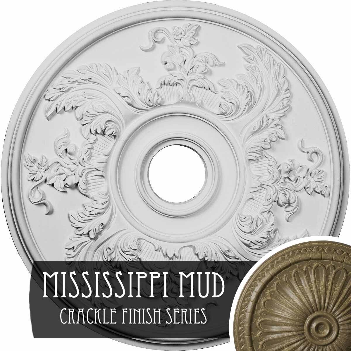 23 5/8x22OD x 4 5/8x22ID x 1 7/8x22P Acanthus Twist Ceiling Medallion Z7038