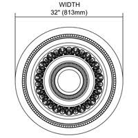 White Medallion Wall Light B547