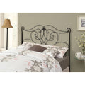 Full Size Bed Satin Black Headboard / Footboard E7378