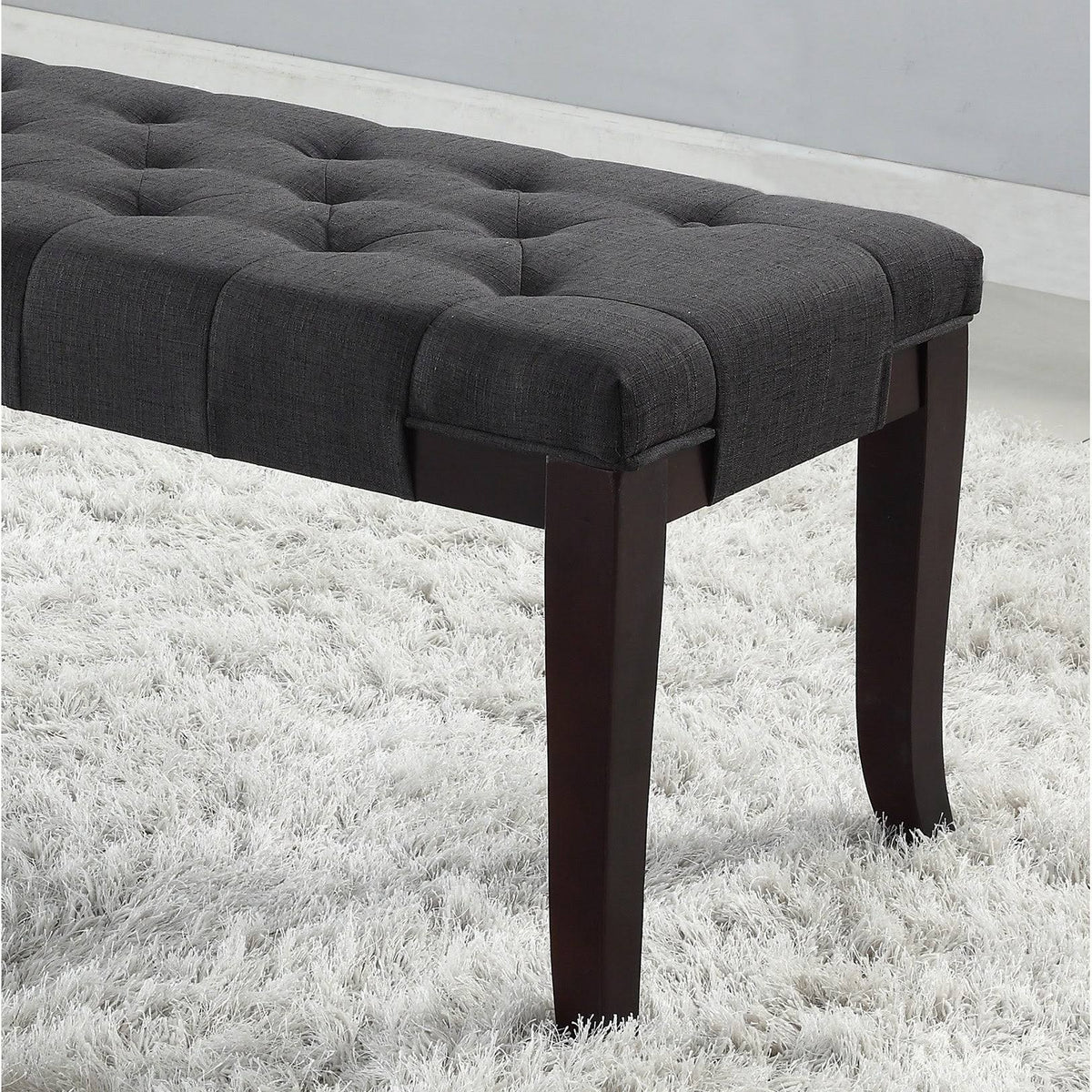 Tufted Ottoman Bench - Brown - Fabric S66253