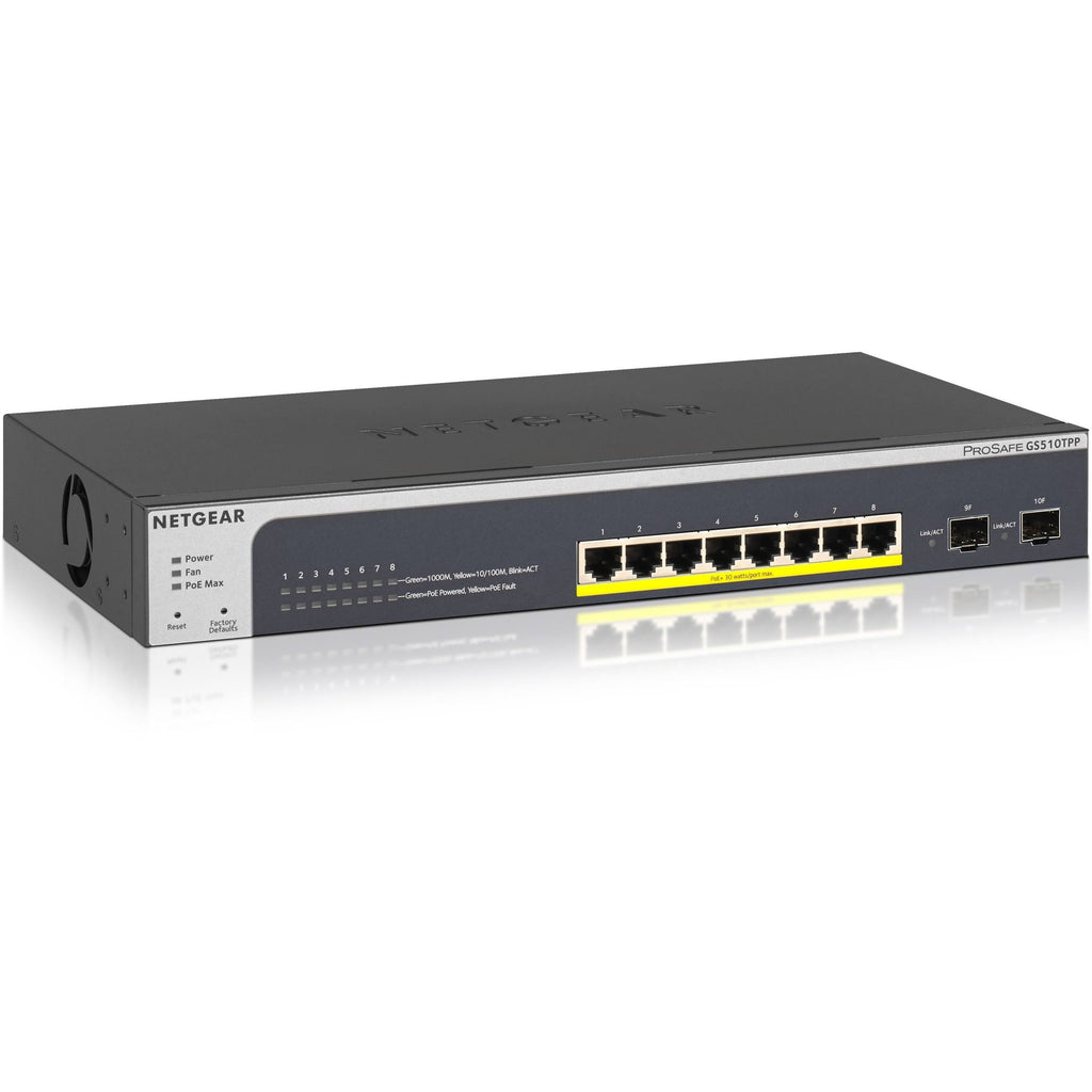 8 PoE+ Ethernet Ports Managed L2 Switch F868