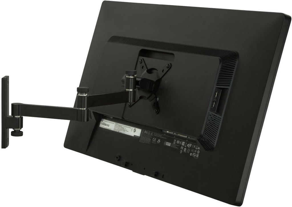 Full Motion Computer Monitor Wall Mount, Articulating Arm, VESA 75 and 100, 33 lb Capacity, Black, Pack of 2 M58443