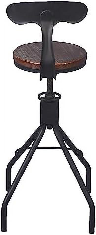 Industrial Swivel Counter Height Adjustable Stool with Backrest M69733