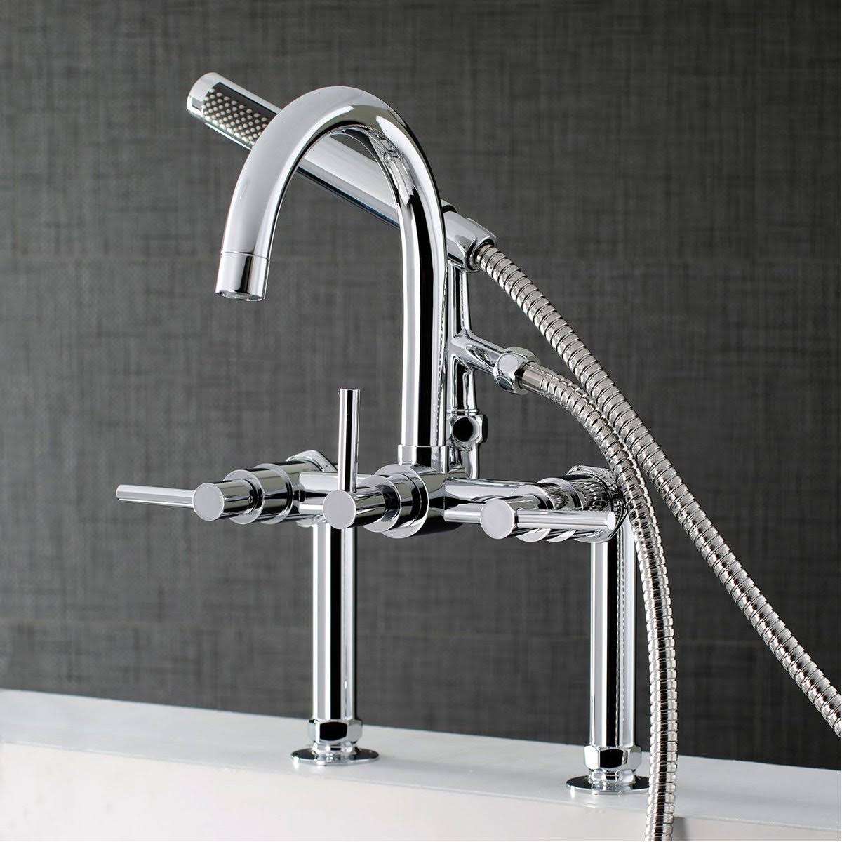Oil Rubbed Bronze Deck Mount Clawfoot Tub Faucet M300