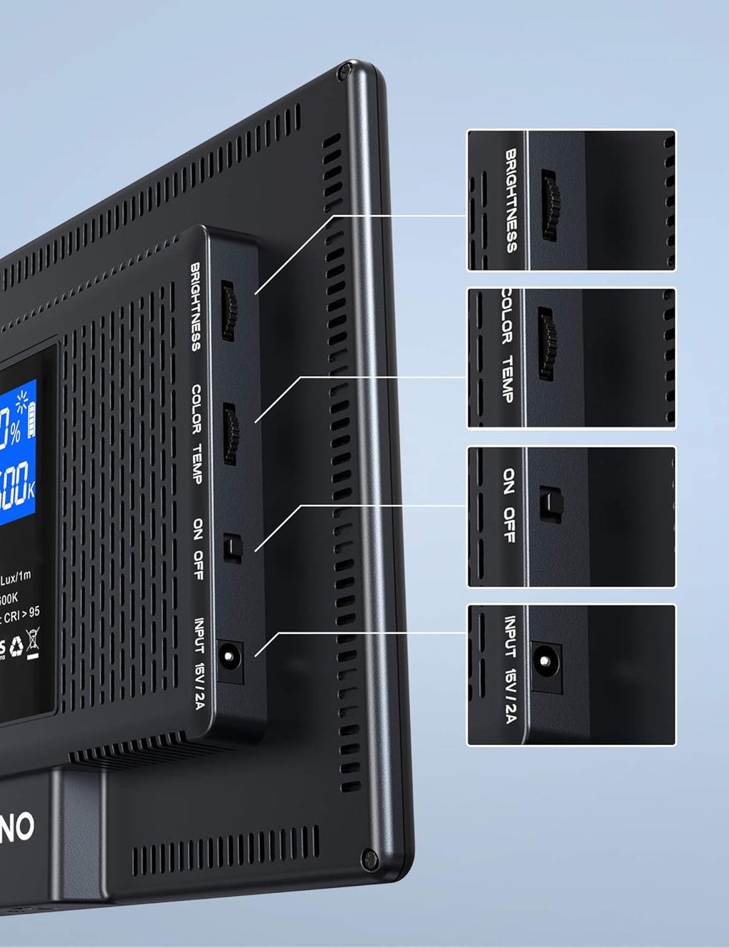 LED Video Soft Light Panel with Dual Rechargeable Battery X489