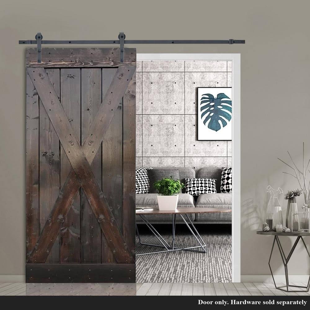 Knotty Pine Solid Wood Interior Barn Door Slab K3094