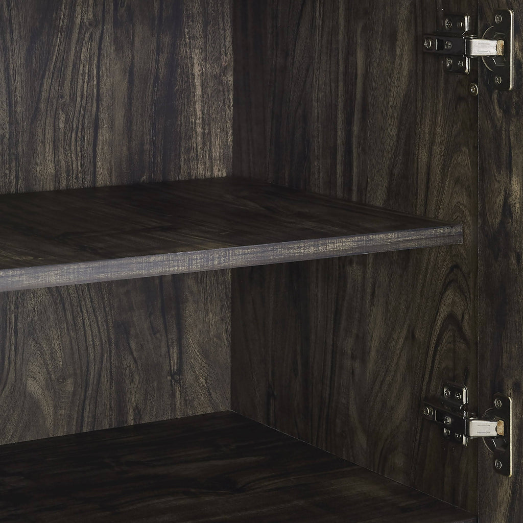 Brown Ash Matte Black Media Stand E261