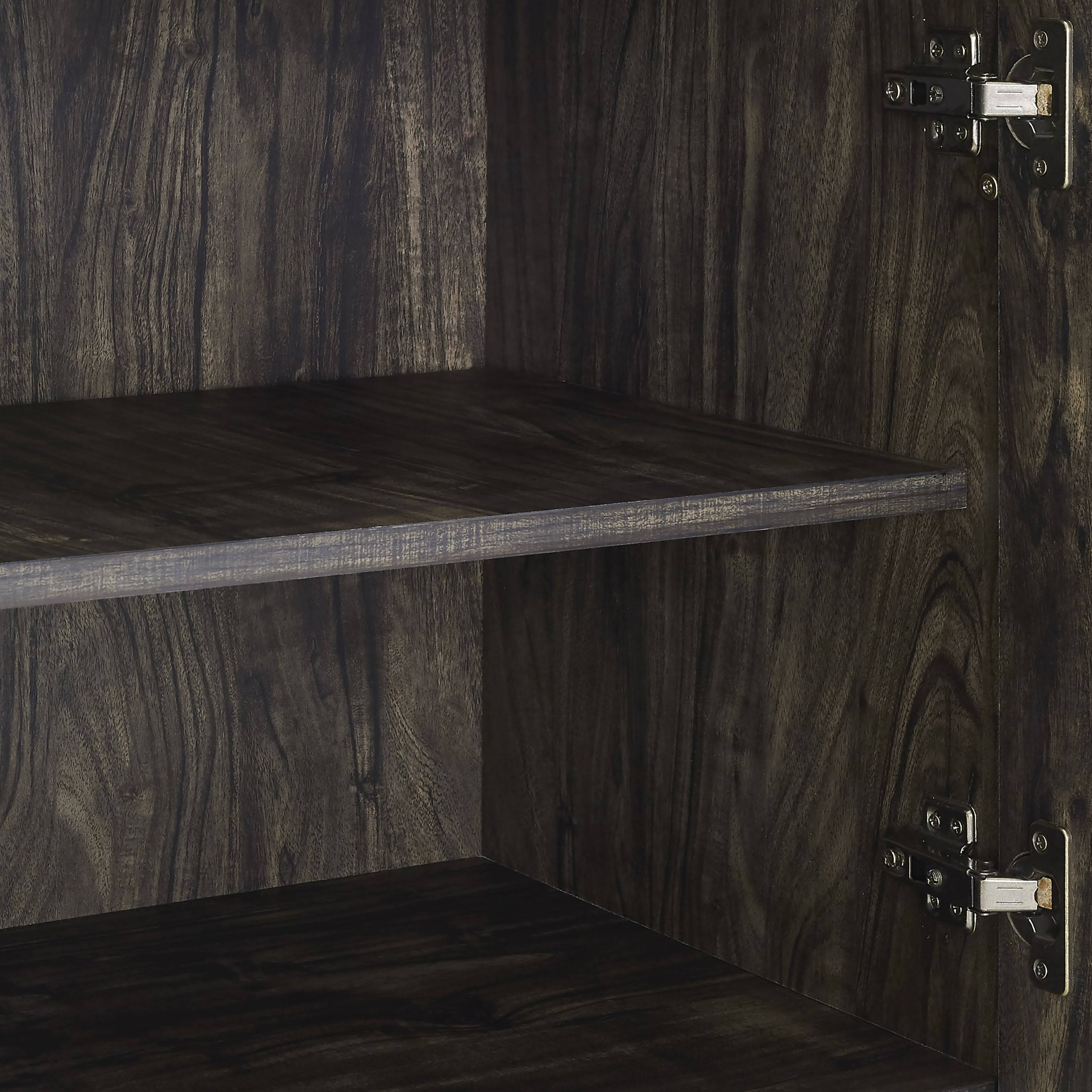 Brown Ash Matte Black Media Stand E261