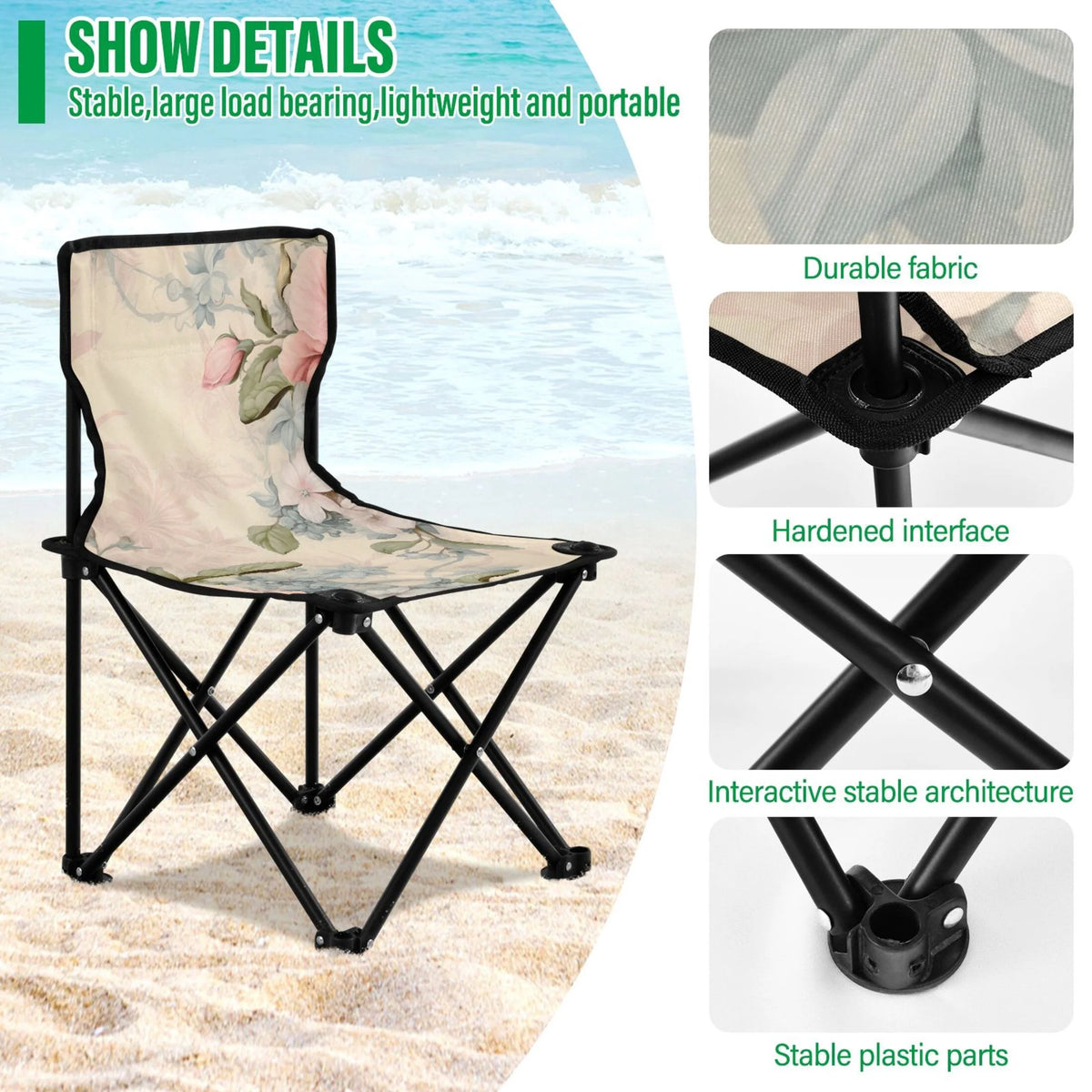 Portable Camping Chair with Carry Bag O688549