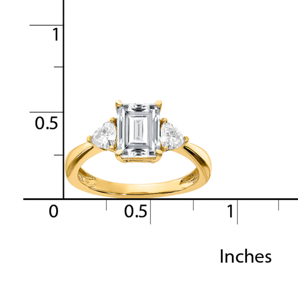 14 Karat Yellow Gold 3-Stone Engagement Ring V659