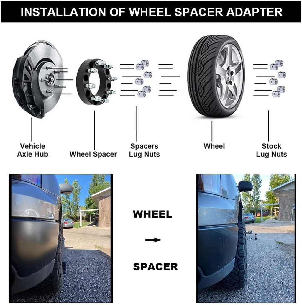 2 Inch 8x170 to 8x180 Forged Wheel Adapters with 14x1.5 Studs Y9915
