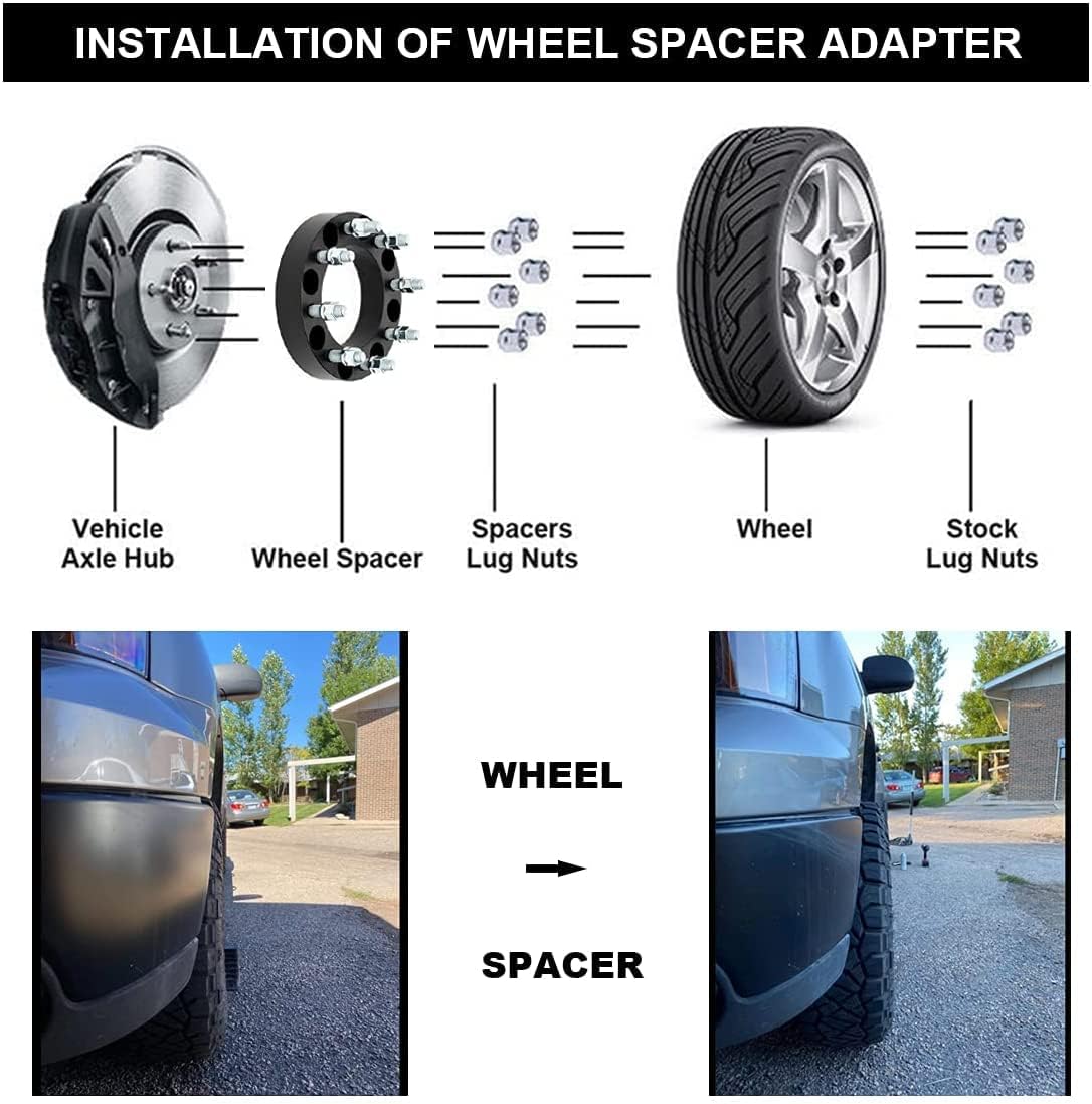2 Inch 8x170 to 8x180 Forged Wheel Adapters with 14x1.5 Studs Y9915