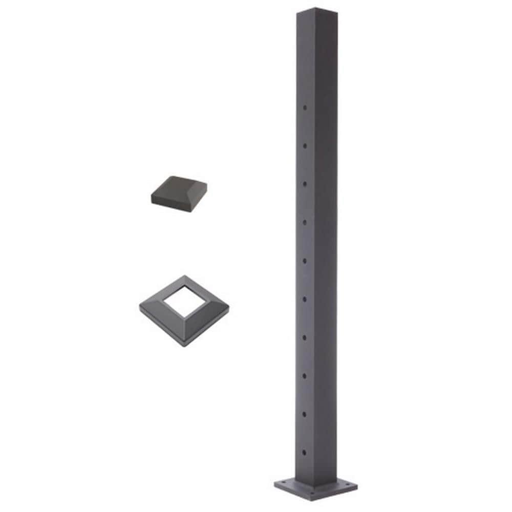 Textured Black Cable Stair Middle Post K4020