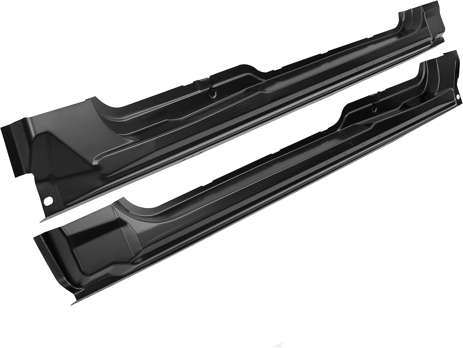 Black Rocker Panel Guard Pair for Ford F150 Extended Cab Y751