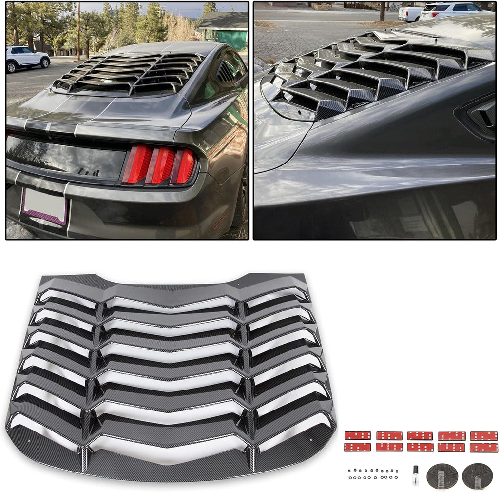 Rear Window Louvers Sun Shade Cover for 2015-2020 Mustang K351