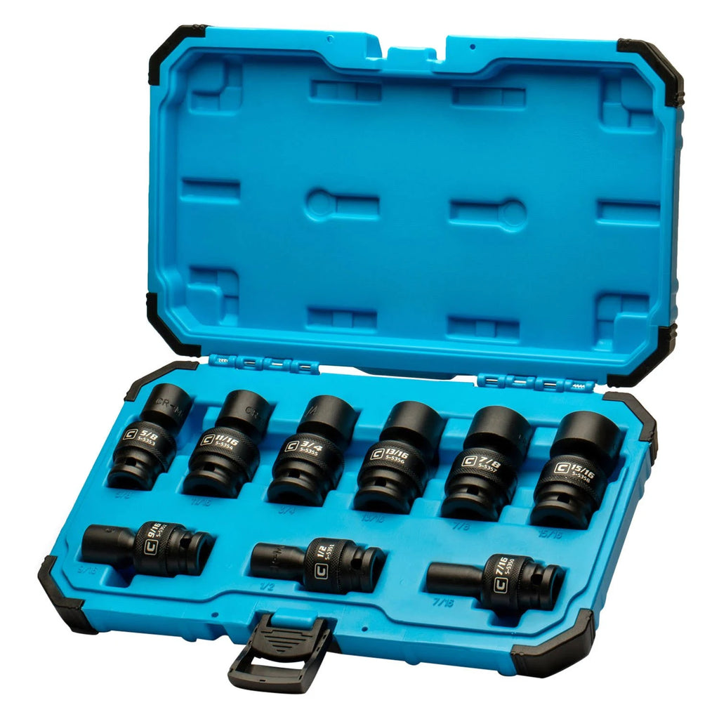 1/2 in. Drive Universal Impact Socket Set, 7/16-15/16 in. SAE, 9-Piece X370775