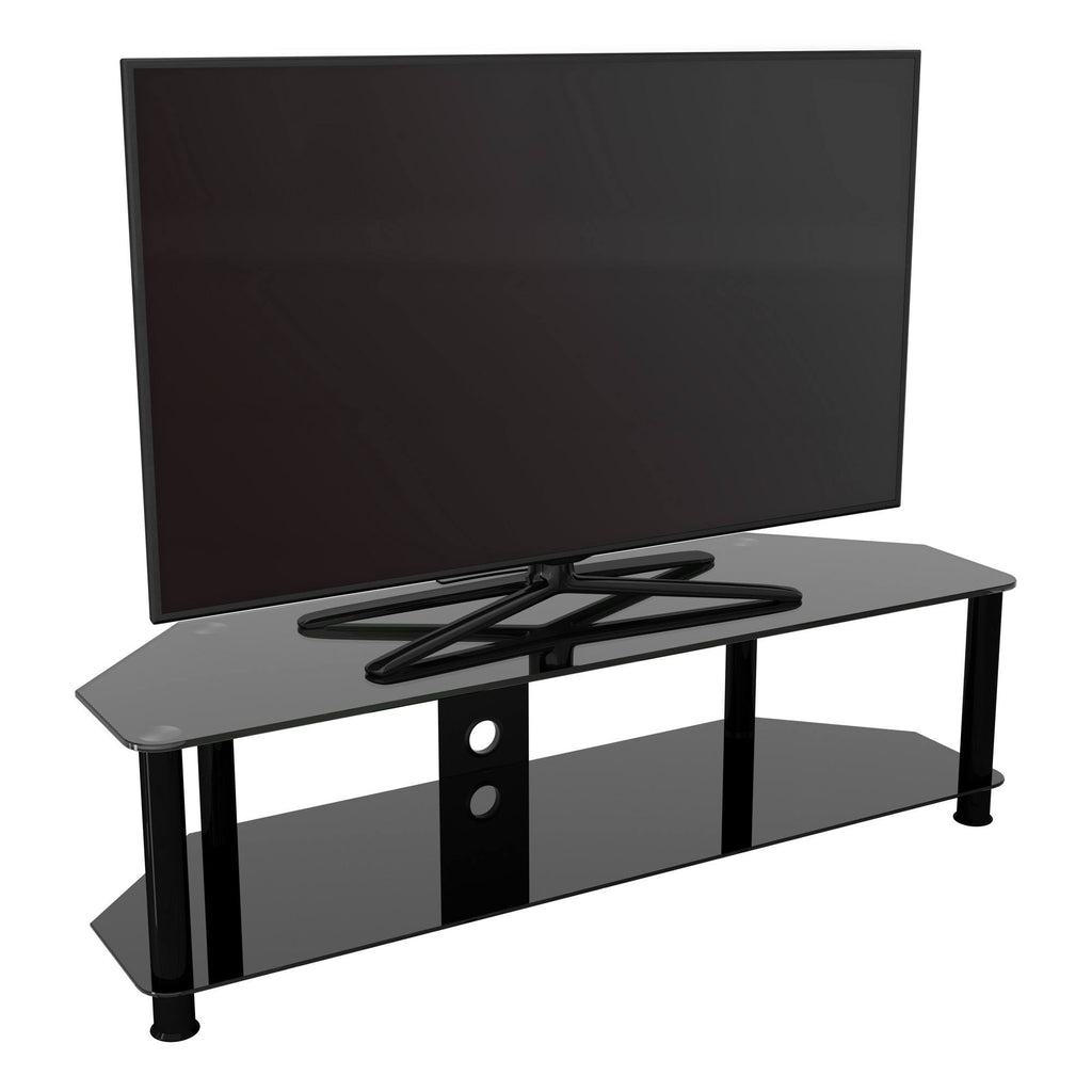 TV Stand with Cable Management, Black H401