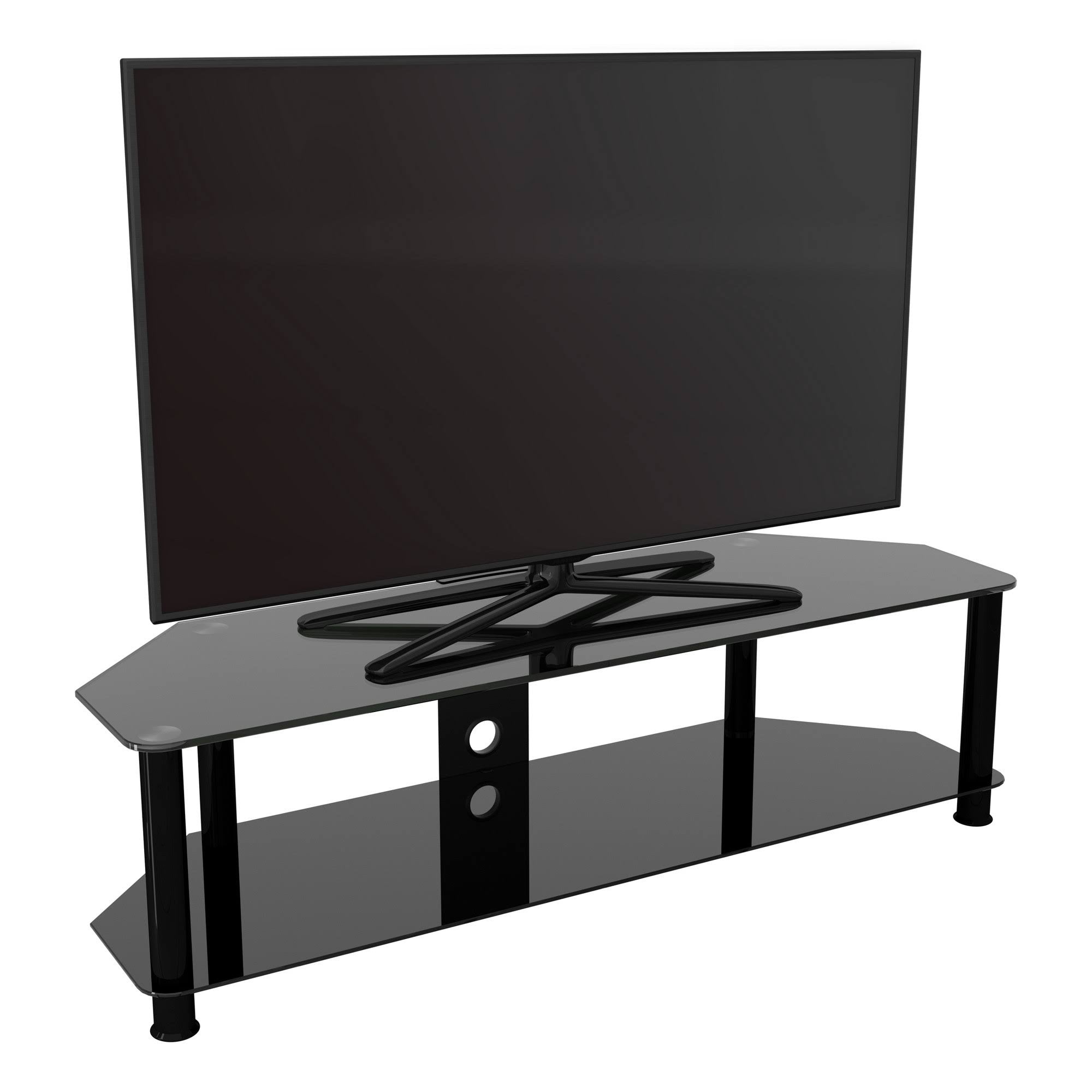 TV Stand with Cable Management, Black H401
