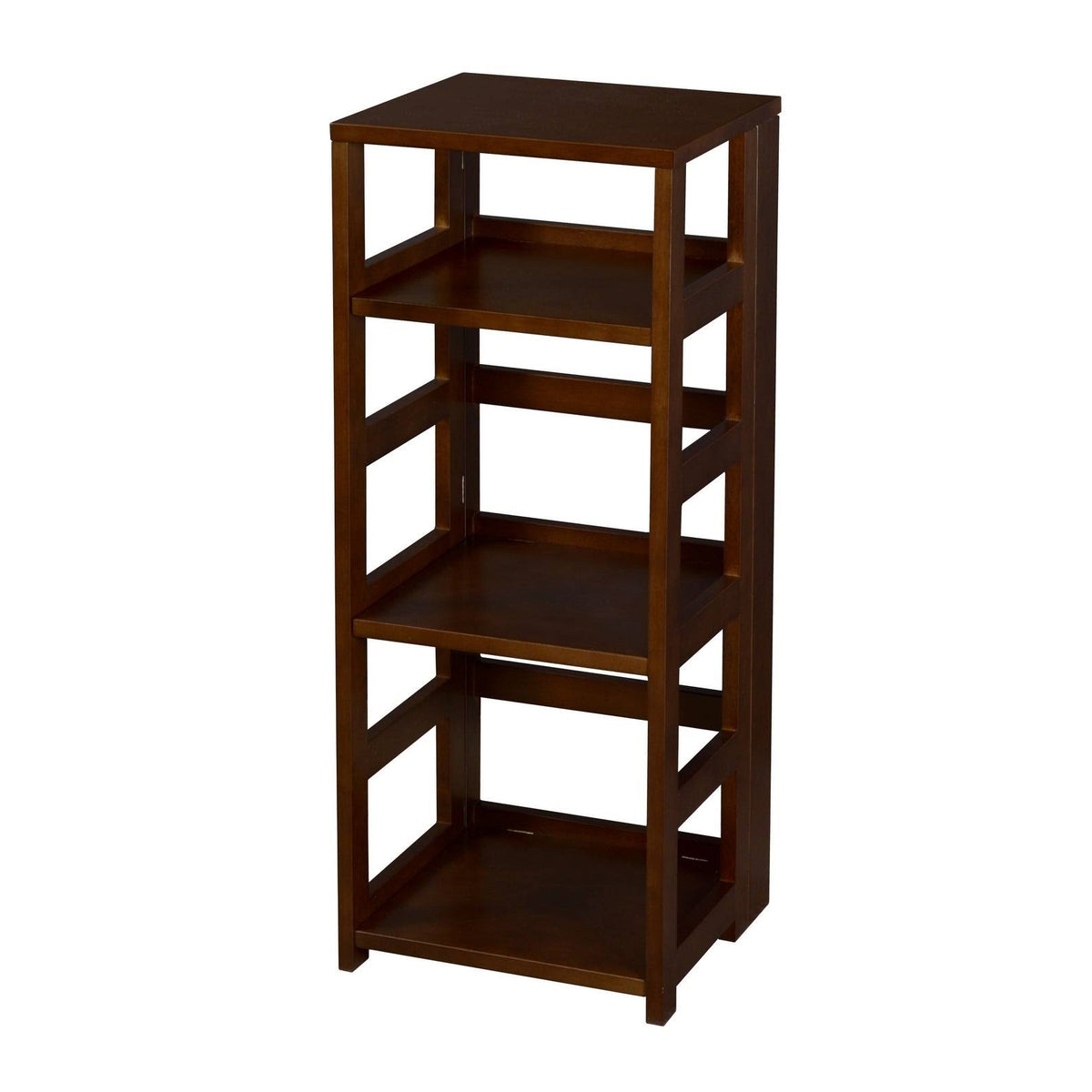 Mocha Walnut Square Folding Bookcase Q7352