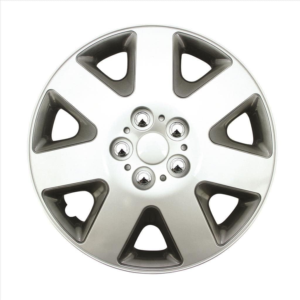 Silver/Charcoal 15" ABS Wheel Cover Pack of 4 K3587