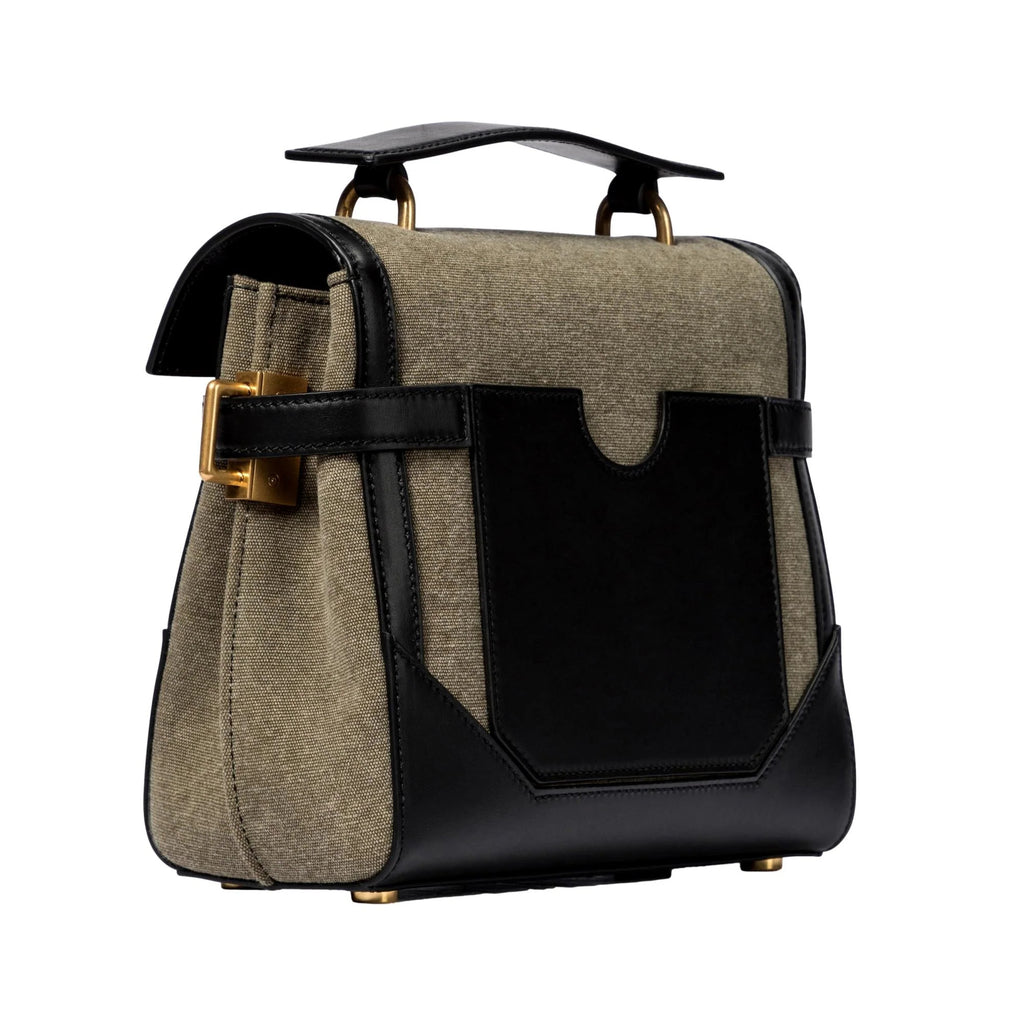 Khaki Green Canvas Top Handle Satchel U180