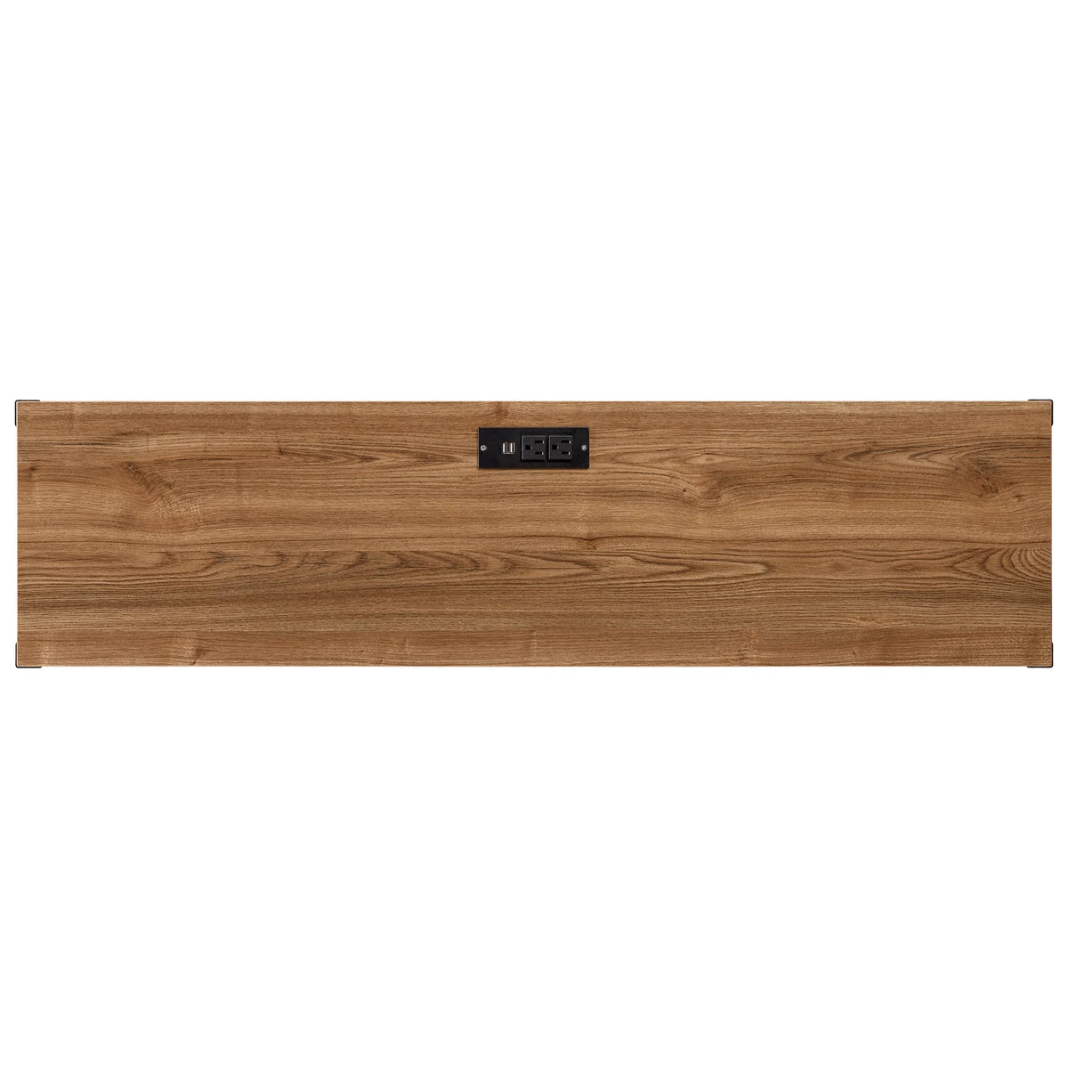 Walnut Wood Console Table with AC Power and USB Charging Ports N8943
