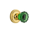 Polished Brass Crystal Glass Door Knob X796078