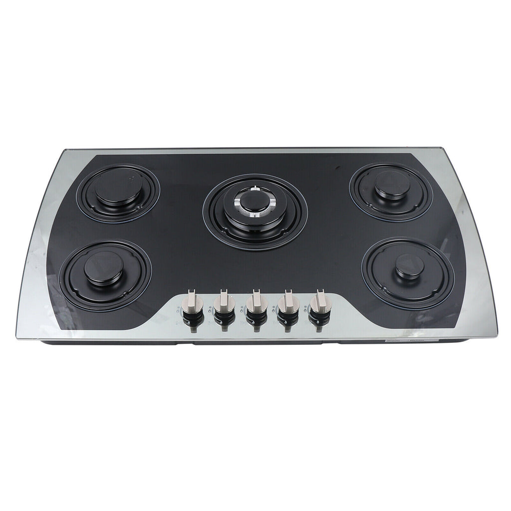 35.4" 5 Burners Tempered Glass Gas Cooktop Z879