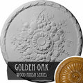22 1/2x22OD x 1 1/4x22P Ceiling Medallion, Hand-Painted Golden Oak N81327
