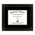 Black 1.5x22 Tall Diploma Frame with Double Matting T8163