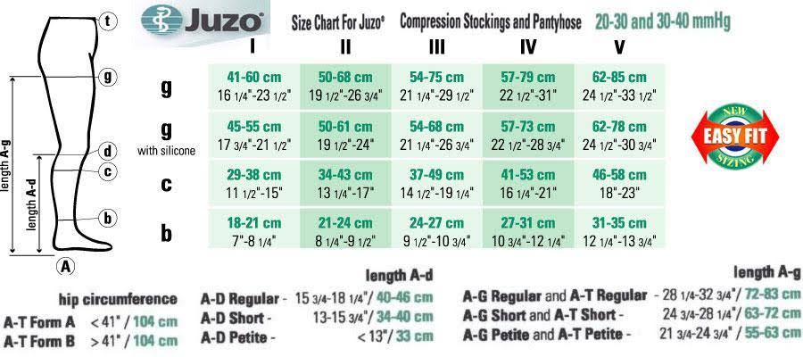 20-30 mmHg Silicone Thigh Compression Stockings A771