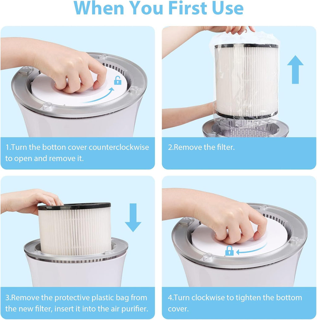True HEPA Air Purifier with Activated Carbon Filter O210
