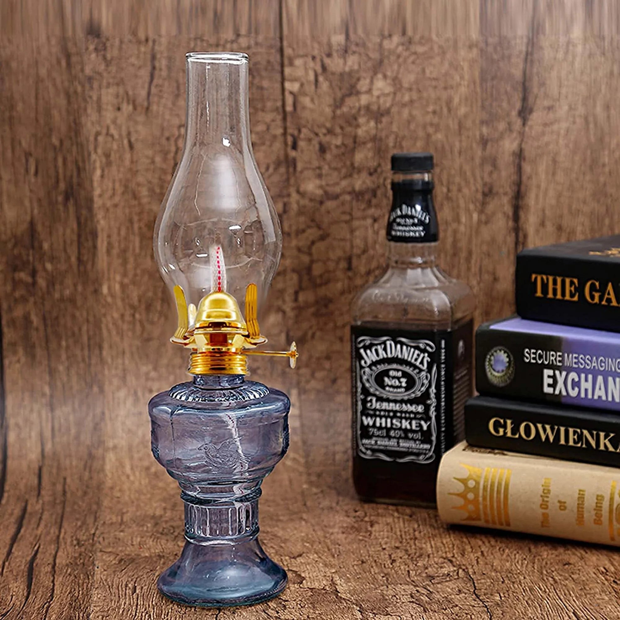 Retro Kerosene Oil Lamp with Clear Glass Shade S877