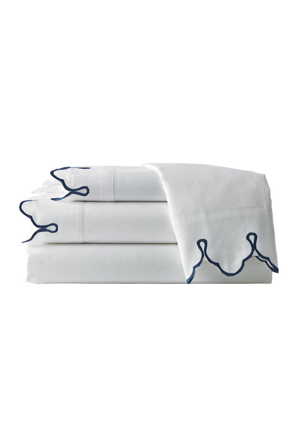 King Scalloped Embroidered Sheet Set R462