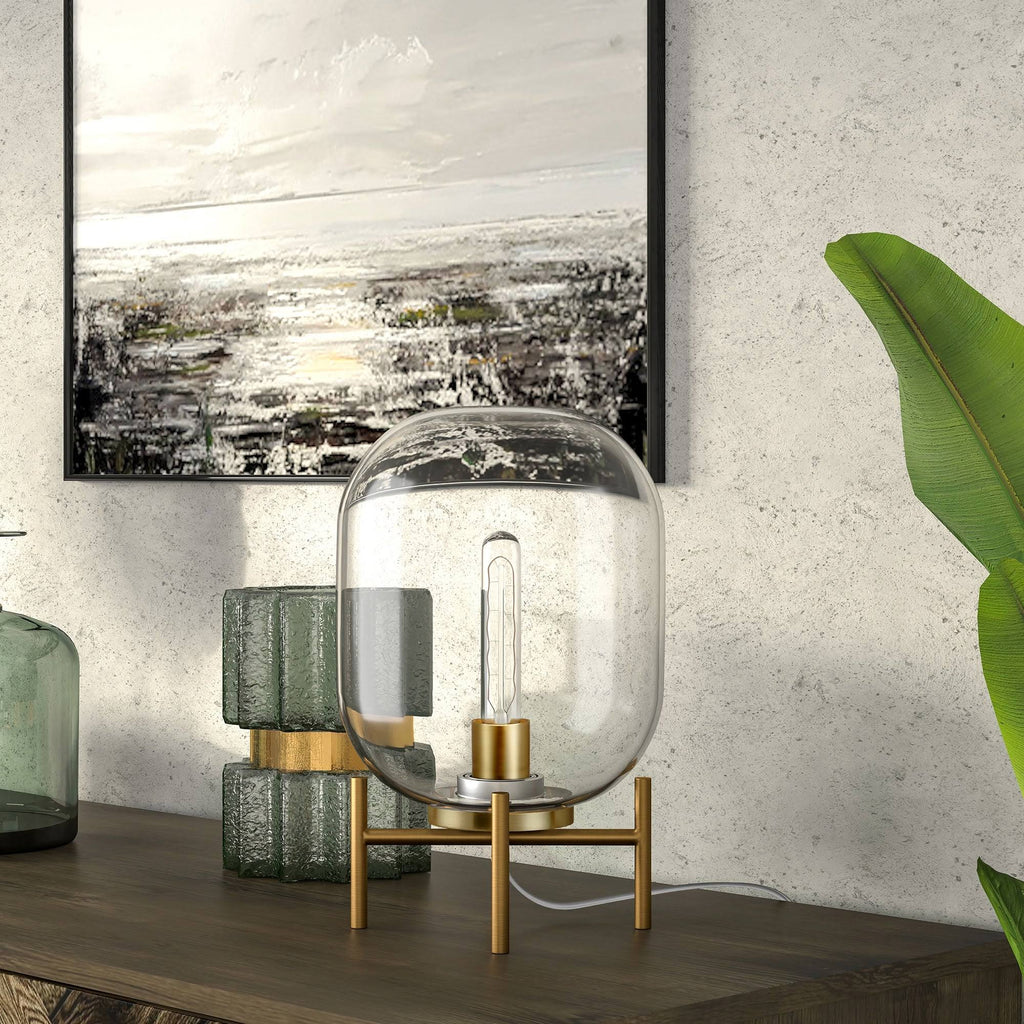Clear Glass Globe Table Lamp P2490
