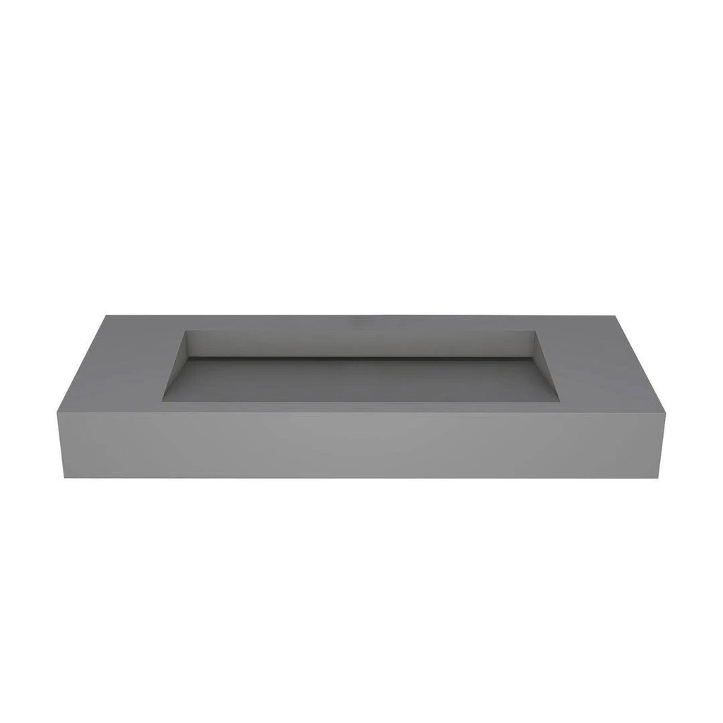 48 No Faucet Hole Grey Wall-Mounted Sink T703707