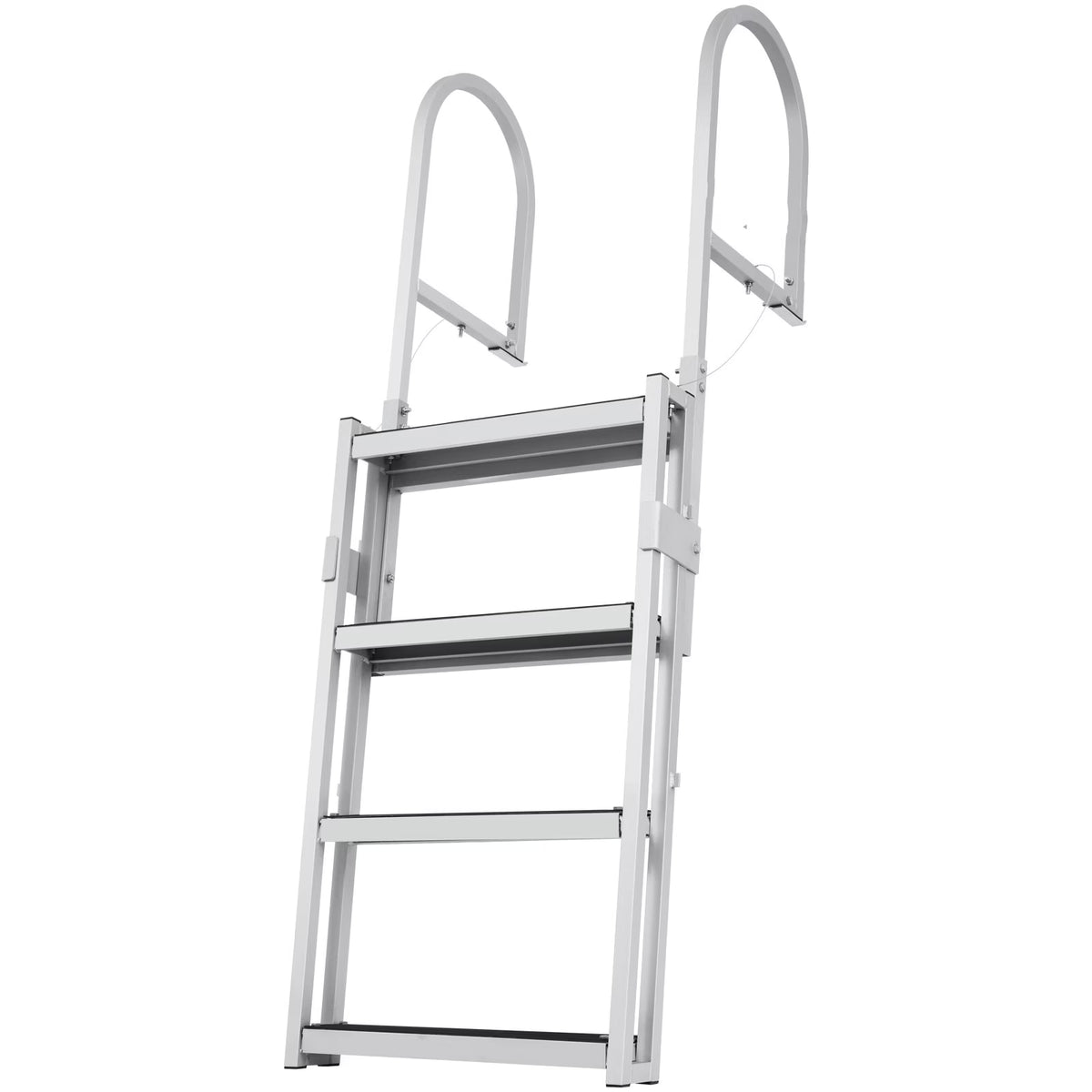 Aluminum Dock Ladder 55.1-67.1in Height Adjustable 4 Step Q1223