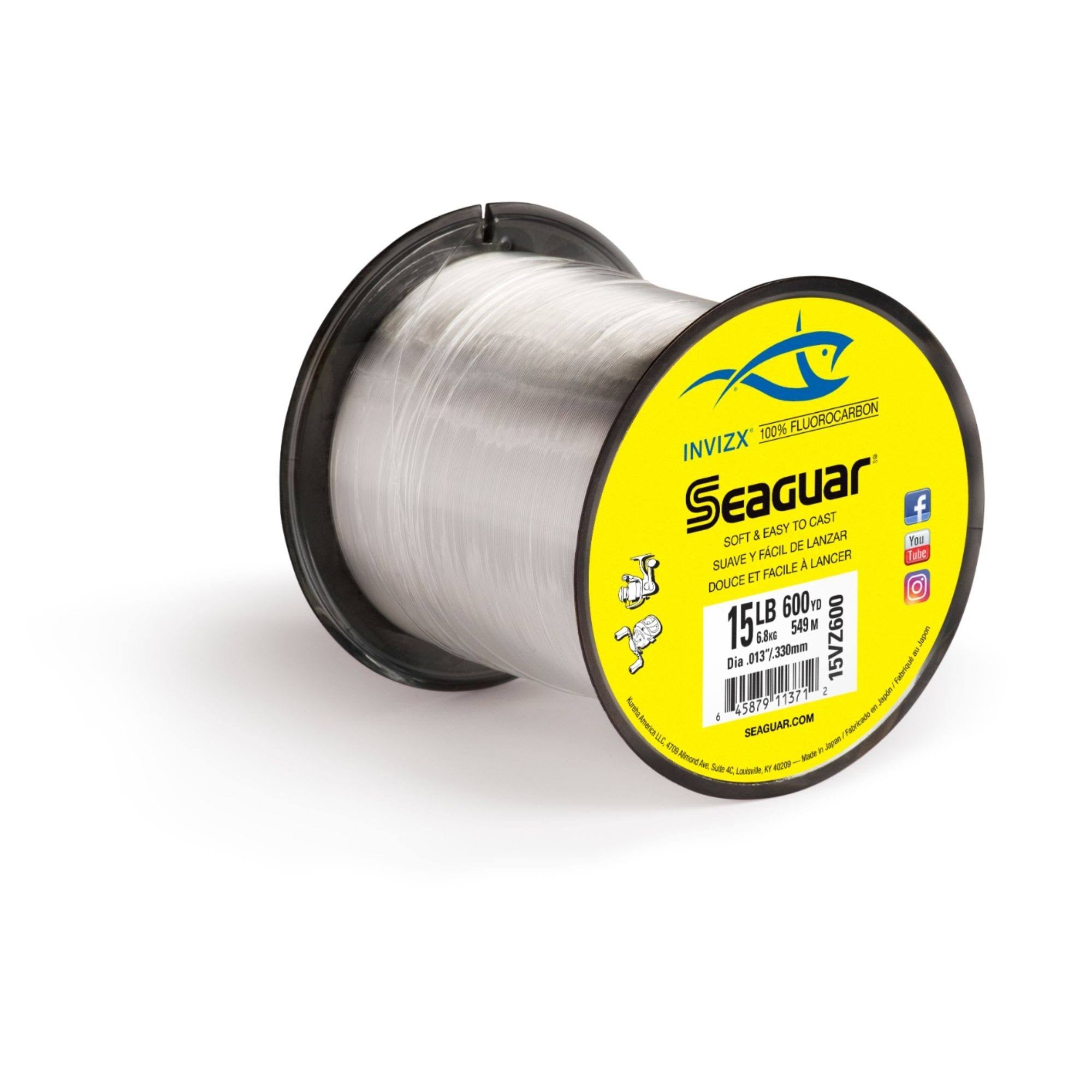 3.5x22 Seaguar Invizx Fluorocarbon 600 Yards 8 Pounds Fishing Line I2137