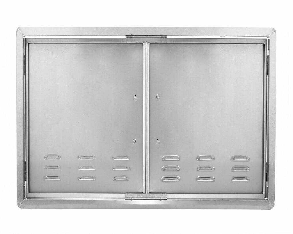 Stainless Steel BBQ Grill Double Access Door Panel with Vent O56604