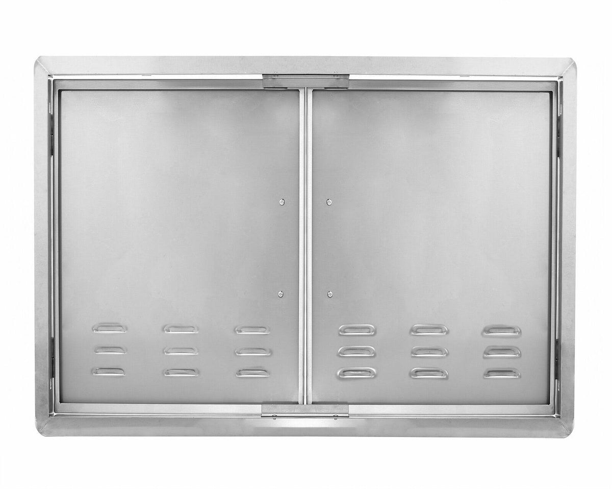 Stainless Steel BBQ Grill Double Access Door Panel with Vent O56604