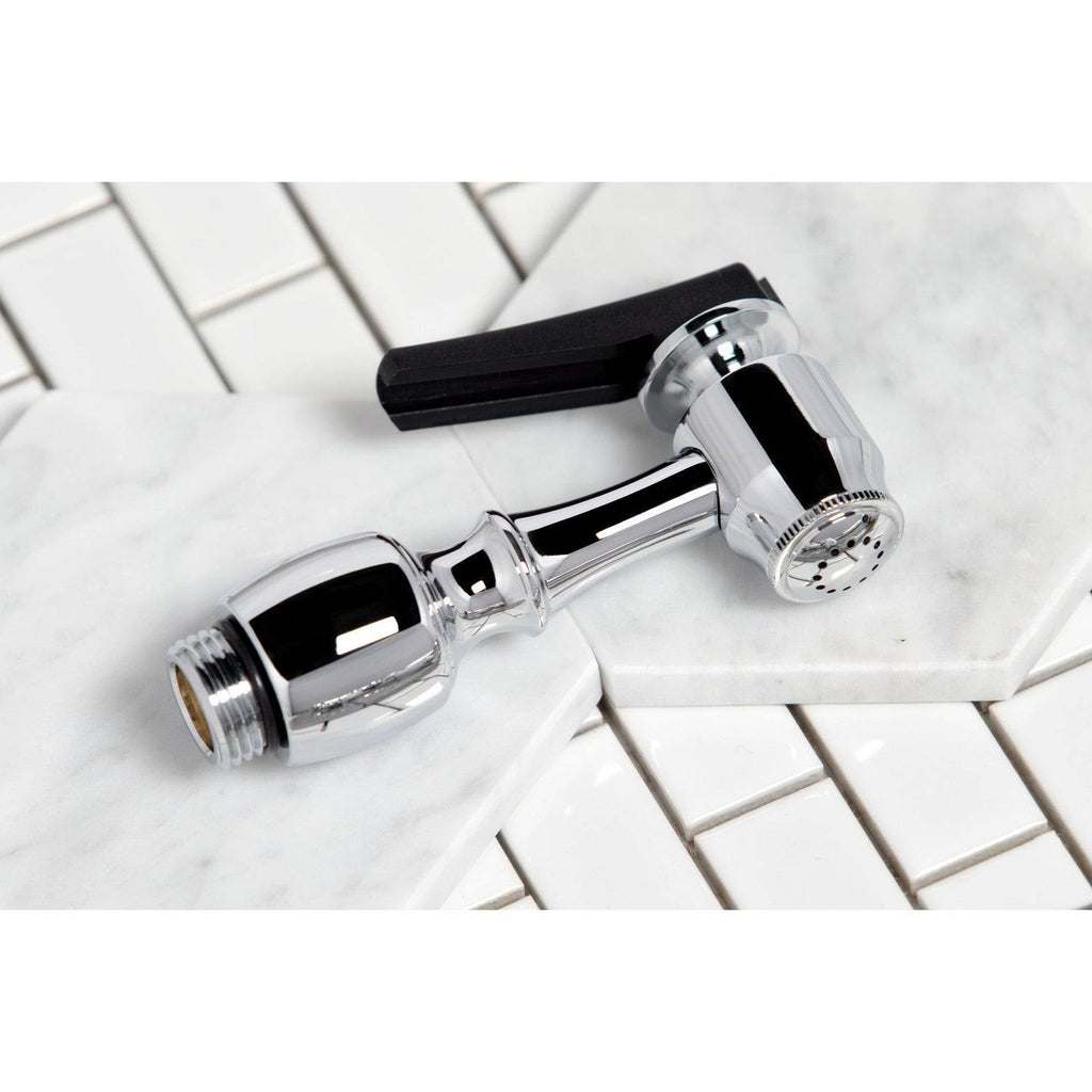 Polished Chrome Kitchen Faucet with Side Sprayer V893650
