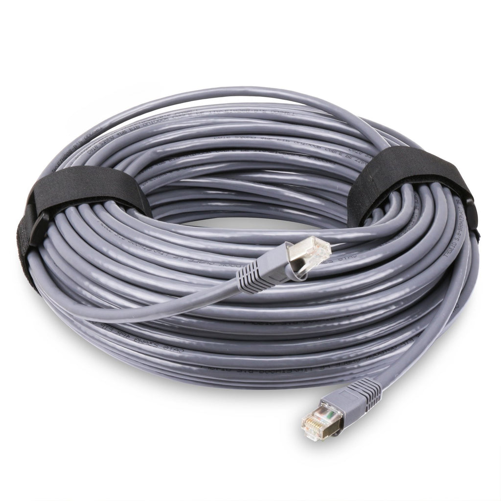 Outdoor Shielded Cat6 Cable 100ft Waterproof UV Resistant Gold Plated RJ45 Connector D611