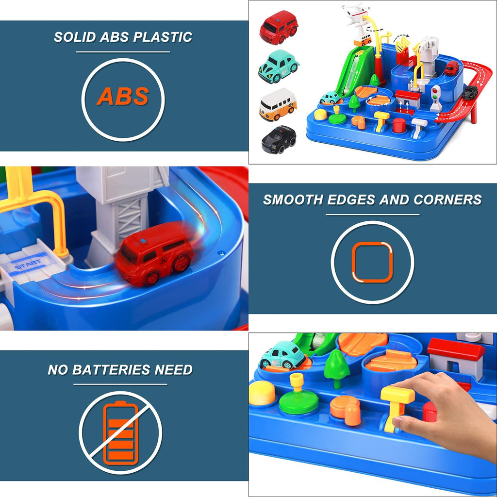 Race Tracks Car Toys STEM Track Adventure Educational Toys for Toddlers 3 4 5 6 7 8 Year Old Boys Girls S4756