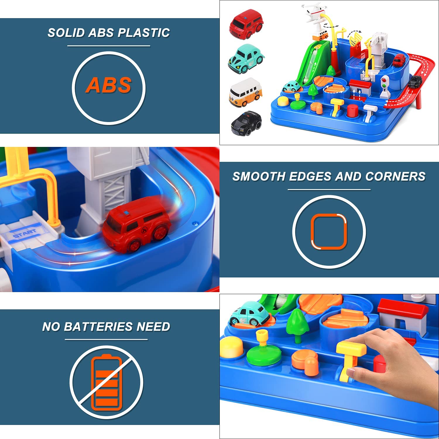 Race Tracks Car Toys STEM Track Adventure Educational Toys for Toddlers 3 4 5 6 7 8 Year Old Boys Girls S4756